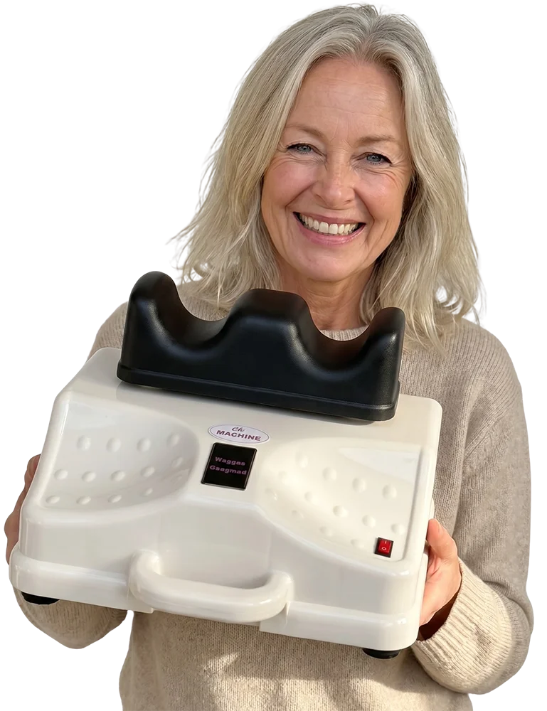 Kvinde holder Chi Maskinen
